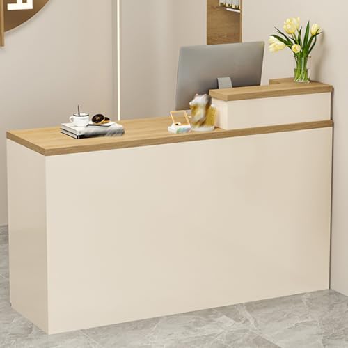 Rezeptionstisch mit abschließbarer Schublade - Fronttheke, Kasse, Empfangstisch für Büro, Salon, Bekleidungsgeschäft - Modernes Design, langlebige Konstruktion - Einfache Montage - Große L-Form Theke Rezeptionstisch mit abschließbarer Schublade - Fronttheke, Kasse, Empfangstisch für Büro, Salon, Bekleidungsgeschäft - Modernes Design, langlebige Konstruktion - Einfache Montage - Große L-Form Theke von Generisch