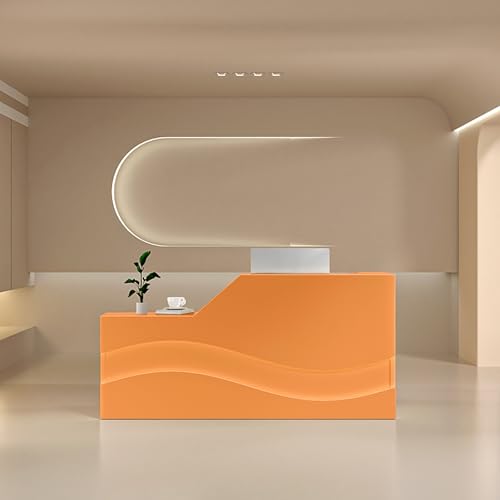 Rezeptionstisch mit abschließbarer Schublade und Tastaturablage, ideal für Büro-Empfangsbereiche, Lobby und Schönheitssalons von Generisch
