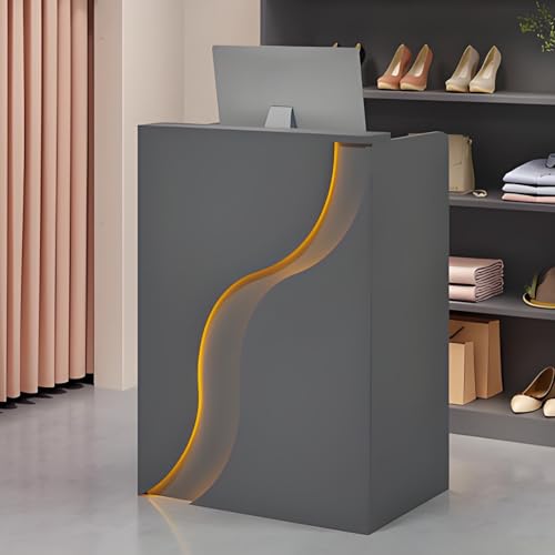 Rezeptionstrese, Rezeptionstisch mit LED-Lichtern und abschließbarer Schublade, Zimmertisch für Kassenbüro, Schönheitssalon, Lobby von Generisch