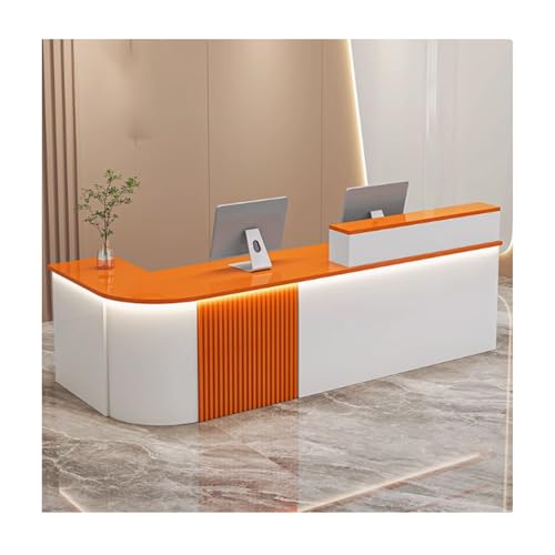 Rezeptionstresen Schreibtisch Stabile Tragfähigkeit Design mit abgerundeten Ecken Ideal für Büro und Verkaufsbereich von Generisch