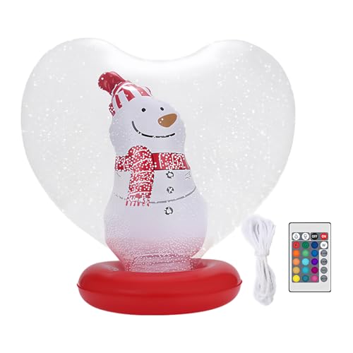Riesige Aufblasbare Weihnachtskugel,Herzförmige Leuchtende Weihnachtsdekoration,Aufblasbare Kugeln Mit Figur Innen Und Fernbedienung | Für Außenbereich Garten Pool Terrasse Strandweg öffentlichen Plat von Generisch