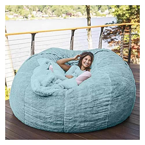 Riesiger Sitzsack, kein Füllstoff, Kunstfell, große Liege, waschbar, Jumbo-Sitzsack, riesige Memory-Schaum-Möbel von Generisch