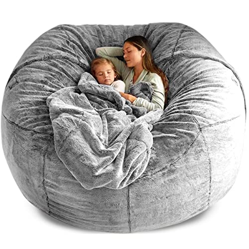 Riesiger Sitzsack aus Kunstfell, ultraweich, Zweisitzer, Liebessitz für gemütliches Wohnzimmer von Generisch