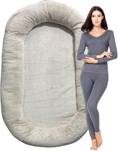 Riesiges menschliches Hundebett – bequemes Memory-Foam-Haustierbett für Komfort und Unterstützung, maschinenwaschbar, strapazierfähige und rutschfeste Unterseite Riesiges menschliches Hundebett – bequemes Memory-Foam-Haustierbett für Komfort und Unterstützung, maschinenwaschbar, strapazierfähige und rutschfeste Unterseite von Generisch