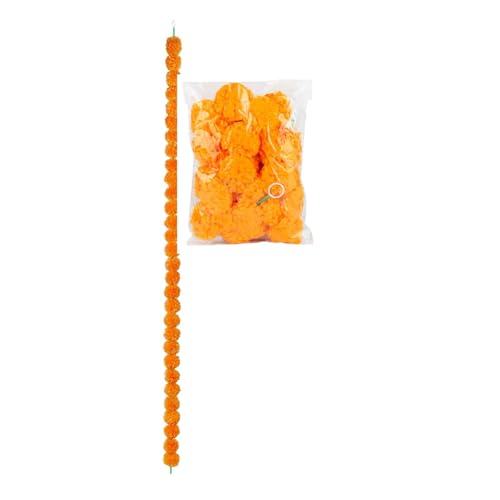 Ringelblumengirlande zur Dekoration, Ringelblumen zur Dekoration - 5 Fuß Ringelblumenblüten Diwali Girlanden | Traditionelle Blumendekoration, lange Stränge, Party-Ringelblumengirlande für Weihnachten Ringelblumengirlande zur Dekoration, Ringelblumen zur Dekoration - 5 Fuß Ringelblumenblüten Diwali Girlanden | Traditionelle Blumendekoration, lange Stränge, Party-Ringelblumengirlande für Weihnachten von Generisch