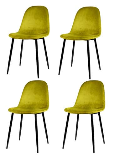 Riva Gelb Stuhl Satz von 4 für Wohnzimmer Esszimmer Küche Büro Riva Gelb Stuhl Satz von 4 für Wohnzimmer Esszimmer Küche Büro von Generisch