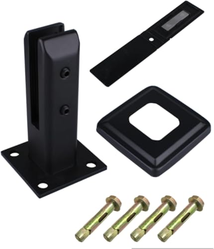 Robuste 304 Edelstahl-Geländerpfosten-Klemmen für Glaszäune, 16 cm hoch, 38 Stück, perfekt für Balkon und Gartendeck, schwarzes Finish Robuste 304 Edelstahl-Geländerpfosten-Klemmen für Glaszäune, 16 cm hoch, 38 Stück, perfekt für Balkon und Gartendeck, schwarzes Finish von Generisch