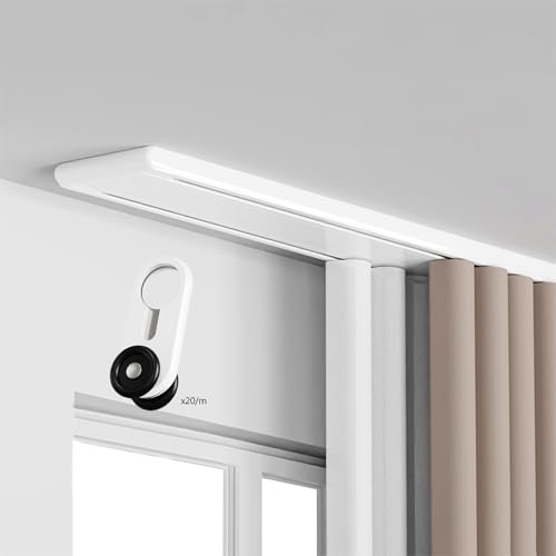 Robuste Aluminium-Deckenvorhangschiene für Privatsphäre – 1-10 m Raumteiler-Set von Generisch
