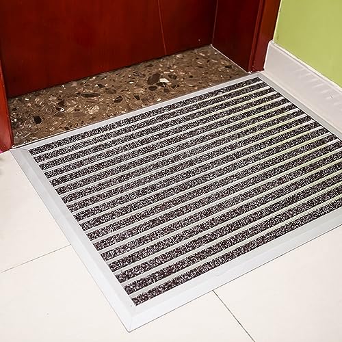Robuste Aluminium-Fußmatte für den Eingang, Schaber-Design für Schuhreinigung, Innen- und Außenbereich von Generisch