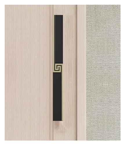 Robuste Aluminium-Türgriffe – moderne Zugstangen für Vordertüren, flache Form, komplettes Set, 120 cm – stilvolle schwarze Beschläge von Generisch