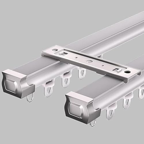 Robuste Aluminium-Vorhangschiene – Doppelläufige Deckenschiene für Wohnzimmer, Schlafzimmer, Raumteiler, einfach zu installieren Robuste Aluminium-Vorhangschiene – Doppelläufige Deckenschiene für Wohnzimmer, Schlafzimmer, Raumteiler, einfach zu installieren von Generisch