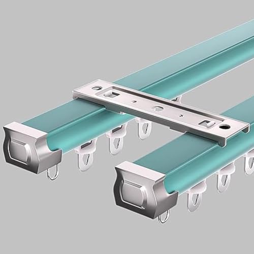 Robuste Aluminium-Vorhangschiene – Doppelläufige Deckenschiene für Wohnzimmer, Schlafzimmer, Raumteiler, einfach zu installieren Robuste Aluminium-Vorhangschiene – Doppelläufige Deckenschiene für Wohnzimmer, Schlafzimmer, Raumteiler, einfach zu installieren von Generisch