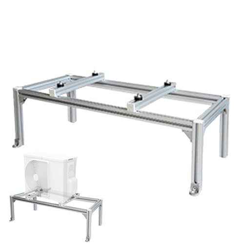 Robuste Bodenhalterung für Mini-Split-Klimaanlage und Wärmepumpe, Aluminiumlegierung mit Anti-Vibrationspad, langlebige Bodenunterstützung (Größe: 75 x 40 x 18 cm) von Generisch
