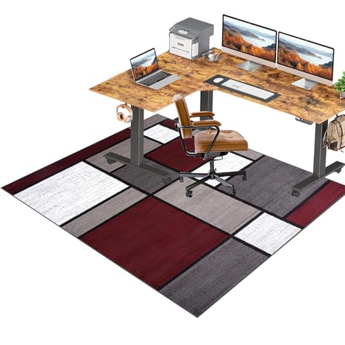 Robuste Bürostuhlmatte, 130 x 150 cm, rutschfester Teppichschutz für Hartholz- und Teppichböden, langlebige Gaming- und Bürostuhl-Bodenmatte für Rollstühle von Generisch