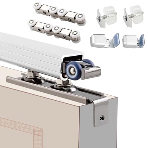 Robuste Bypass-Türschiene mit Absenkautomatik, stabiles Fliegengittertür-Hardware-Kit für Küche, Bad, Flur und Schrank Robuste Bypass-Türschiene mit Absenkautomatik, stabiles Fliegengittertür-Hardware-Kit für Küche, Bad, Flur und Schrank von Generisch