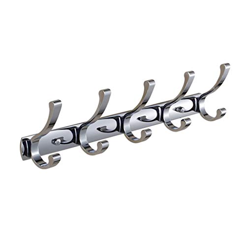 Robuste Chrom-Kleiderhaken, Wandmontage, Metallgarderobe, Hakenleiste mit 304 Edelstahl-Schrauben, 3/4/5/6 Kleiderhaken für Schal, Tasche, Handtuch, Schlüssel, Kappe, Badezimmer, 4 Haken (Blau 5 Haken Robuste Chrom-Kleiderhaken, Wandmontage, Metallgarderobe, Hakenleiste mit 304 Edelstahl-Schrauben, 3/4/5/6 Kleiderhaken für Schal, Tasche, Handtuch, Schlüssel, Kappe, Badezimmer, 4 Haken (Blau 5 Haken von Generisch