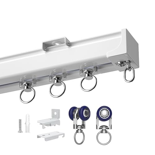 Robuste Deckenvorhangschienen mit verschiebbarer Trennwand für mehr Privatsphäre in Dusche, Wohnmobil und Zimmer Robuste Deckenvorhangschienen mit verschiebbarer Trennwand für mehr Privatsphäre in Dusche, Wohnmobil und Zimmer von Generisch