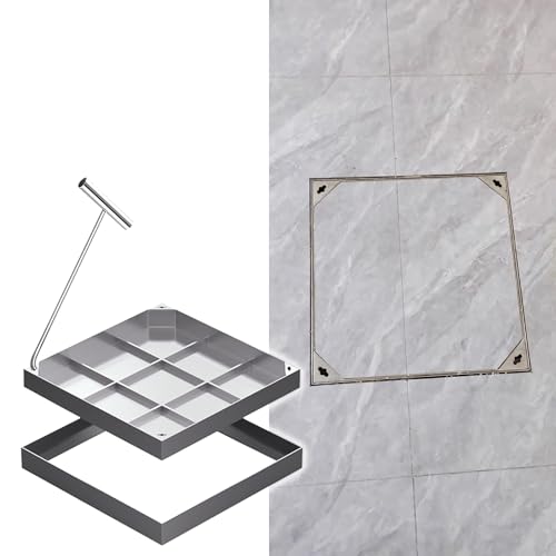 Robuste Edelstahl-Klärgrubenabdeckung - 2,6 Tonnen Tragfähigkeit bündig Schachtabdeckung für Auffahrt Hof Gehweg - 60 x 90 cm & zuverlässiges Design Robuste Edelstahl-Klärgrubenabdeckung - 2,6 Tonnen Tragfähigkeit bündig Schachtabdeckung für Auffahrt Hof Gehweg - 60 x 90 cm & zuverlässiges Design von Generisch