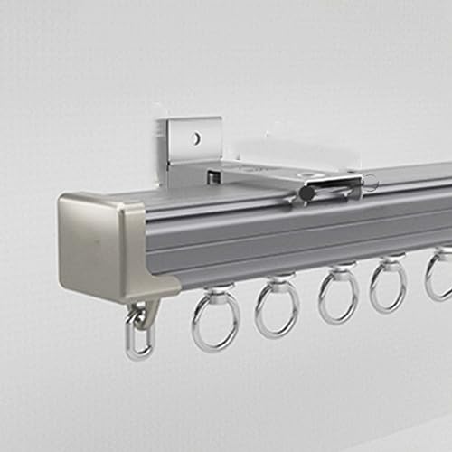 Robuste Gardinenstange, 1–6 m, Wandmontage, Metall-Vorhangschiene und Zubehör, ideal für Erkerfenster, Raumteiler, grau, perfekt für schwere Vorhänge Robuste Gardinenstange, 1–6 m, Wandmontage, Metall-Vorhangschiene und Zubehör, ideal für Erkerfenster, Raumteiler, grau, perfekt für schwere Vorhänge von Generisch