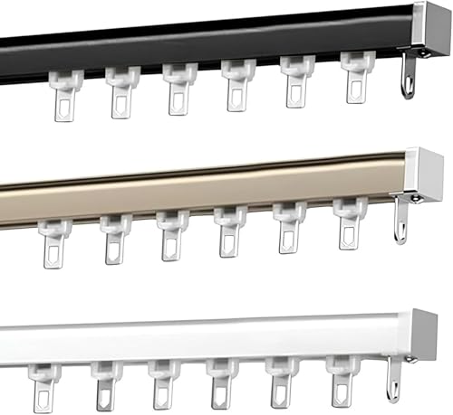 Robuste Gardinenstange, 1 m6 m, verstellbar, Aluminium, für Decken- und Wandmontage, für Krankenhaus, Wohnmobil und Zuhause, Schwarz, 600 cm lang Robuste Gardinenstange, 1 m6 m, verstellbar, Aluminium, für Decken- und Wandmontage, für Krankenhaus, Wohnmobil und Zuhause, Schwarz, 600 cm lang von Generisch