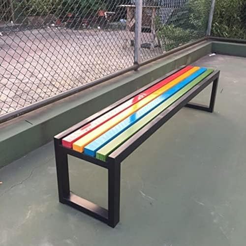 Robuste Gartenbank – Metall Gusseisen & Massivholz Lattenrost Outdoor Terrasse Sitz für 2–4 Personen – Indoor/Yard Möbel von Generisch