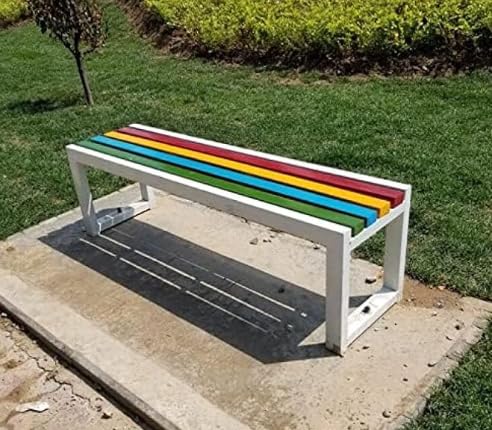 Robuste Gartenbank – Metall-Gusseiserner Terrassensitz mit Massivholz-Lamellen, 2-4-Sitzer, Indoor-/Hof-Möbel Robuste Gartenbank – Metall-Gusseiserner Terrassensitz mit Massivholz-Lamellen, 2-4-Sitzer, Indoor-/Hof-Möbel von Generisch