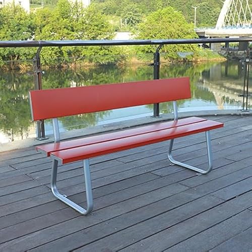 Robuste Gartenbank aus Metall, pulverbeschichtet für Wetterbeständigkeit, perfekt für Terrasse, Veranda, Hof und Park im Freien von Generisch
