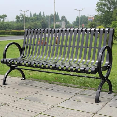 Robuste Gartenbank aus Metall für den Außenbereich, unterstützt bis zu 400 kg, ideal für mehrere Personen, wetterfestes Design für Langlebigkeit von Generisch