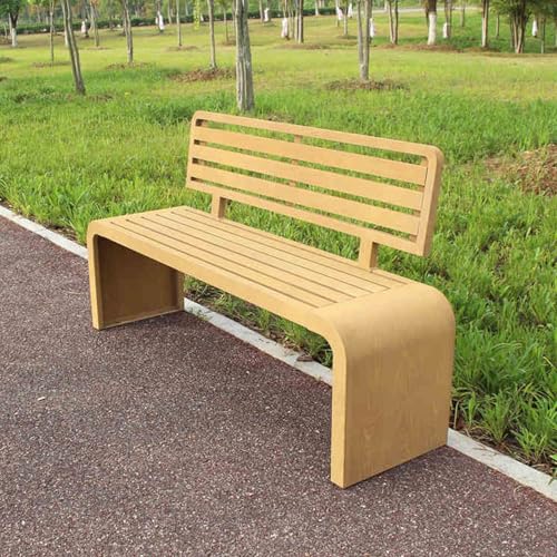 Robuste Gartenbank aus Metall mit Rückenlehne, bequeme Sitzgelegenheit für 2-3 Personen, ideal für Terrasse, Park und Hof im Freien von Generisch