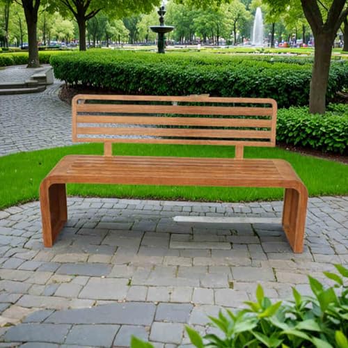Robuste Gartenbank aus Metall mit Rückenlehne, bequeme Sitzgelegenheit für 2-3 Personen, ideal für Terrasse, Park und Hof im Freien von Generisch