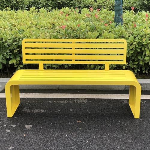 Robuste Gartenbank aus Metall mit Rückenlehne, bequemer Lattenrost für Entspannung im Freien im Park, Hof oder Rasen Robuste Gartenbank aus Metall mit Rückenlehne, bequemer Lattenrost für Entspannung im Freien im Park, Hof oder Rasen von Generisch
