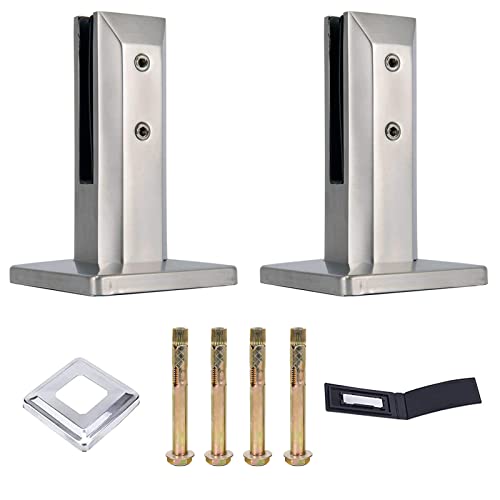 Robuste Glasgeländerklemme aus 304 Edelstahl für 1014 mm dickes Glas, langlebige Poolzaun, Treppengeländer, Pfostenklemmen, Silber, 160 mm Länge, 2 Stück von Generisch