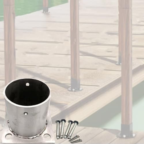 Robuste Halterung für Deckpfosten, 14 cm bis 20,3 cm Durchmesser, Holzzaun-Pavillon-Unterstützung für Briefkasten, Schaukeln, Geländer – 100 mm im Lieferumfang enthalten, zuverlässig von Generisch