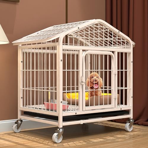 Robuste Hundebox mit dickem Vierkantrohr, Rollhütte, herausnehmbares Tablett für mittelgroße bis große Hunde Robuste Hundebox mit dickem Vierkantrohr, Rollhütte, herausnehmbares Tablett für mittelgroße bis große Hunde von Generisch