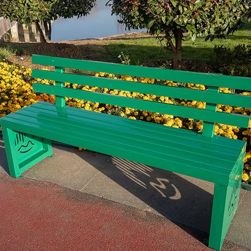 Robuste Metall-Gartenbank für den Außenbereich, mit Rückenlehne, Allwetter-Lattenrost für Terrasse, Veranda, Park, unterstützt bis zu 299 kg Robuste Metall-Gartenbank für den Außenbereich, mit Rückenlehne, Allwetter-Lattenrost für Terrasse, Veranda, Park, unterstützt bis zu 299 kg von Generisch