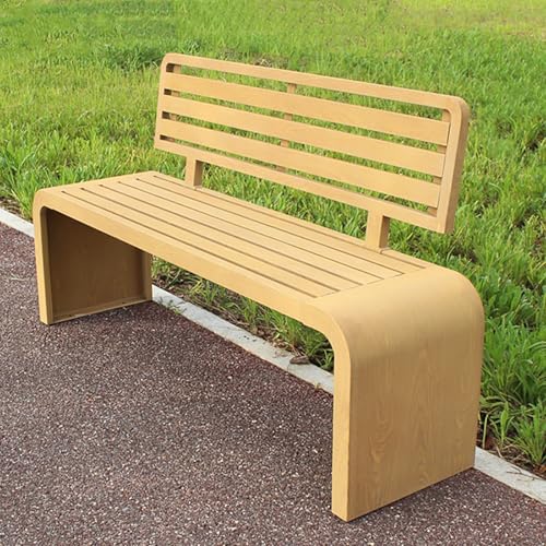 Robuste Metall-Gartenbank mit Rückenlehne, Allwetter-Lattenrost für 2 bis 3 Personen, langlebig, stilvoll, perfekt für Hof und Garten von Generisch
