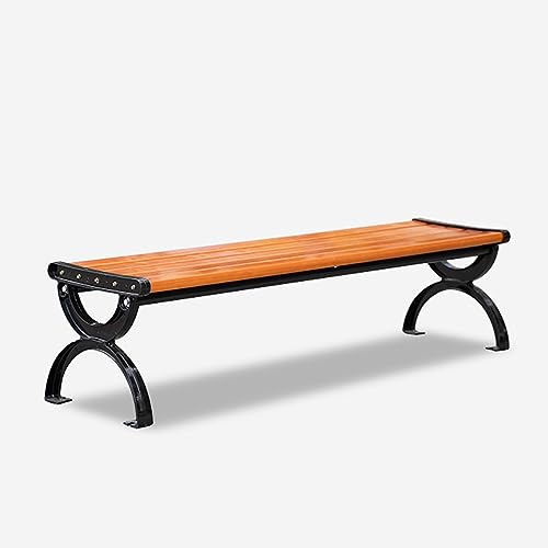 Robuste Metall-Terrassenbank mit optionaler Rückenlehne, perfekt für Außenbereiche wie Garten, Veranda, Hof und Park von Generisch