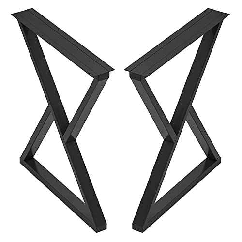Robuste Metall-Tischbeine, 70 cm/100 cm, Möbelbeine im Industrie-Stil, für DIY-Tische und Schreibtische, verstellbare Basis, 2 Stück, schwarz, perfekt für Bartische und Heimdekoration von Generisch