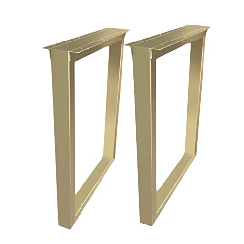 Robuste Metall-Tischbeine, rustikales Vierkantrohr-Design für Ess-, Kaffee- oder Computertische, langlebige DIY-Möbelbeine in Gold-Finish, 2 Stück von Generisch