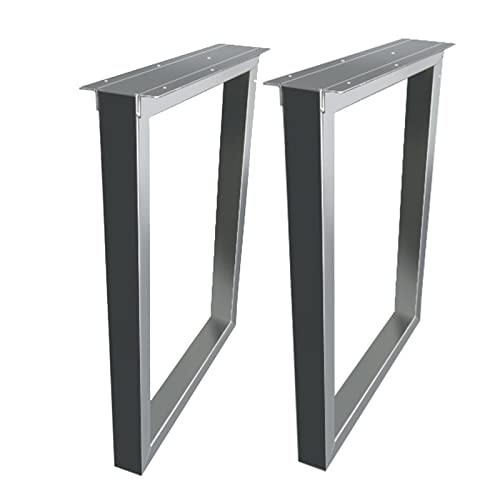 Robuste Metall-Tischbeine – rustikales Vierkantrohr-Design für selbstgemachte Ess-, Kaffee- oder Computertische – stabile Möbelstütze in Silberfarben, 2 Stück Robuste Metall-Tischbeine – rustikales Vierkantrohr-Design für selbstgemachte Ess-, Kaffee- oder Computertische – stabile Möbelstütze in Silberfarben, 2 Stück von Generisch