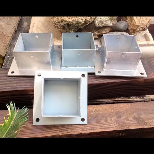 Robuste Metallpfostenhalterungen, geschlossener Boden für verbesserte Stabilität, perfekt für die Verankerung von Briefkästen, Veranden und Holzzäunen von Generisch