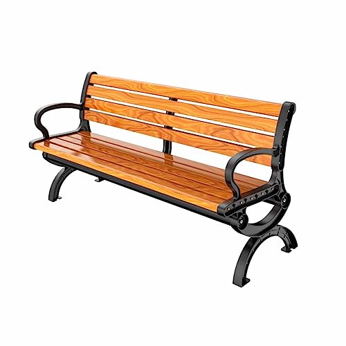 Robuste Outdoor-Bank, wetterbeständiger Verbundwerkstoff & Schmiedeeisernes Design, perfekt für Garten, Park und Freizeitbereiche von Generisch