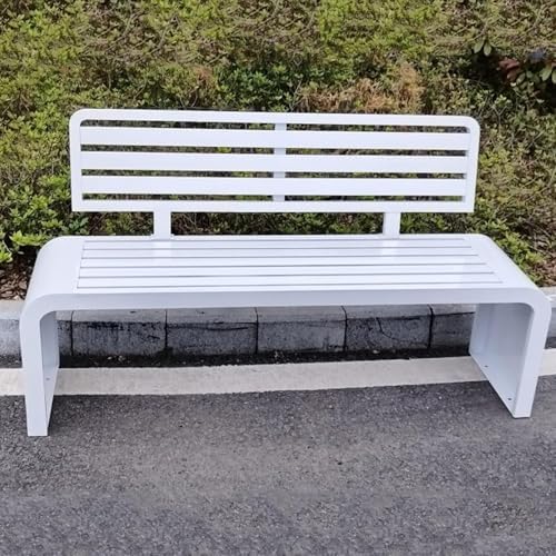 Robuste Outdoor-Bank mit Rückenlehne, langlebiger, verzinkter Zweisitzer für Terrasse, Garten und Entspannung am Pool von Generisch