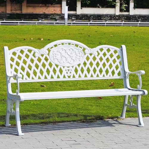 Robuste Outdoor-Bank mit Rückenlehne und Armlehnen, perfekt für Garten, Terrasse und Park Entspannung von Generisch