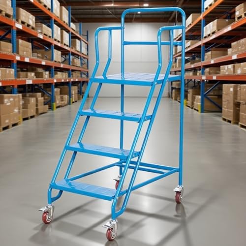 Robuste Rollleiter mit Plattform – beweglicher industrieller Tritthocker für Erwachsene Robuste Rollleiter mit Plattform – beweglicher industrieller Tritthocker für Erwachsene von Generisch