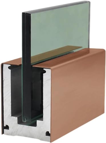 Robuste Rosen-Glasgeländer-Zapfen – 1 m - 10 m lange Glaszaunpaneele für Terrasse, Pool, Treppen und Balkon – Klemme, perfekt für Dachboden und Außenbereich von Generisch