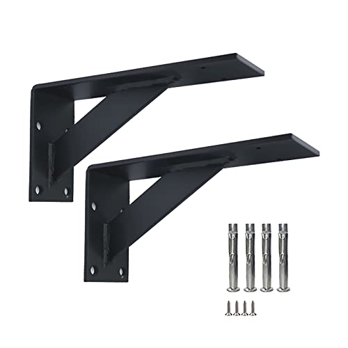 Robuste Stahl-Regalhalterungen, maximale Tragkraft 453,6 kg, 5 mm dick, schwarz, L-Halterungen für Heimwerker, rustikales Regal, ideal für moderne Wohnkultur, 70 cm, 2 Stück Robuste Stahl-Regalhalterungen, maximale Tragkraft 453,6 kg, 5 mm dick, schwarz, L-Halterungen für Heimwerker, rustikales Regal, ideal für moderne Wohnkultur, 70 cm, 2 Stück von Generisch