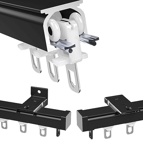 Robuste Vorhangschiene aus Metall – Decken- und Wandmontage, Gleitschienen für Schlafzimmerfenster, Terrassentüren, Raumteiler oder Duschvorhangsysteme Robuste Vorhangschiene aus Metall – Decken- und Wandmontage, Gleitschienen für Schlafzimmerfenster, Terrassentüren, Raumteiler oder Duschvorhangsysteme von Generisch