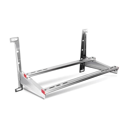 Robuste Wandhalterung für Klimaanlagen, Edelstahl, Mini-Split-Ständer, Kondensator-Unterstützung für den Außenbereich mit zwei Querstangen, platzsparendes Design (110 x 55 x 48,3 cm-B) von Generisch