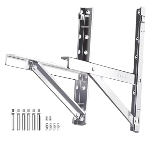 Robuste Wandhalterung für Mini-Split-Klimaanlagen und Wärmepumpensysteme, 304 Edelstahl, 450 kg Kapazität, 50 x 50 x 39 cm, langlebige AC-Unterstützungslösung von Generisch